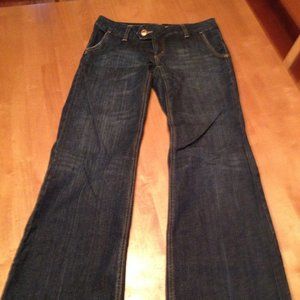 Arizona Jean Co Stretch Wide Leg Medium Dark Wash Denim Jeans 5
